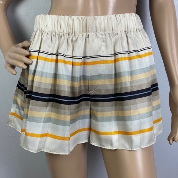 NEW RAG & BONE STRIPED SILK SHORTS - Picture 2 of 6